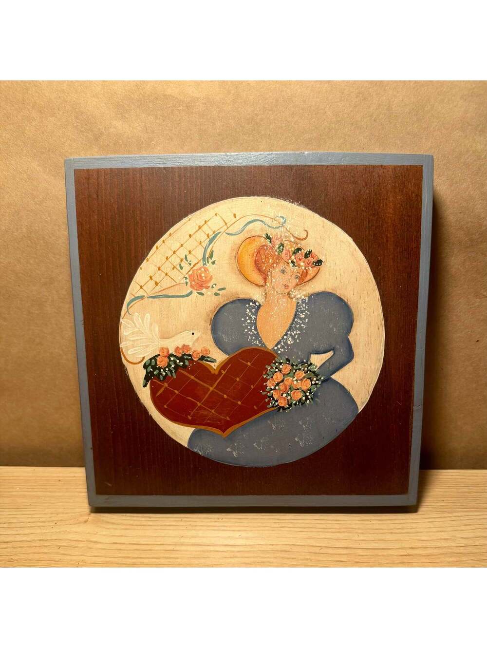 Hand Painted Decorative Wooden Wall Plaque